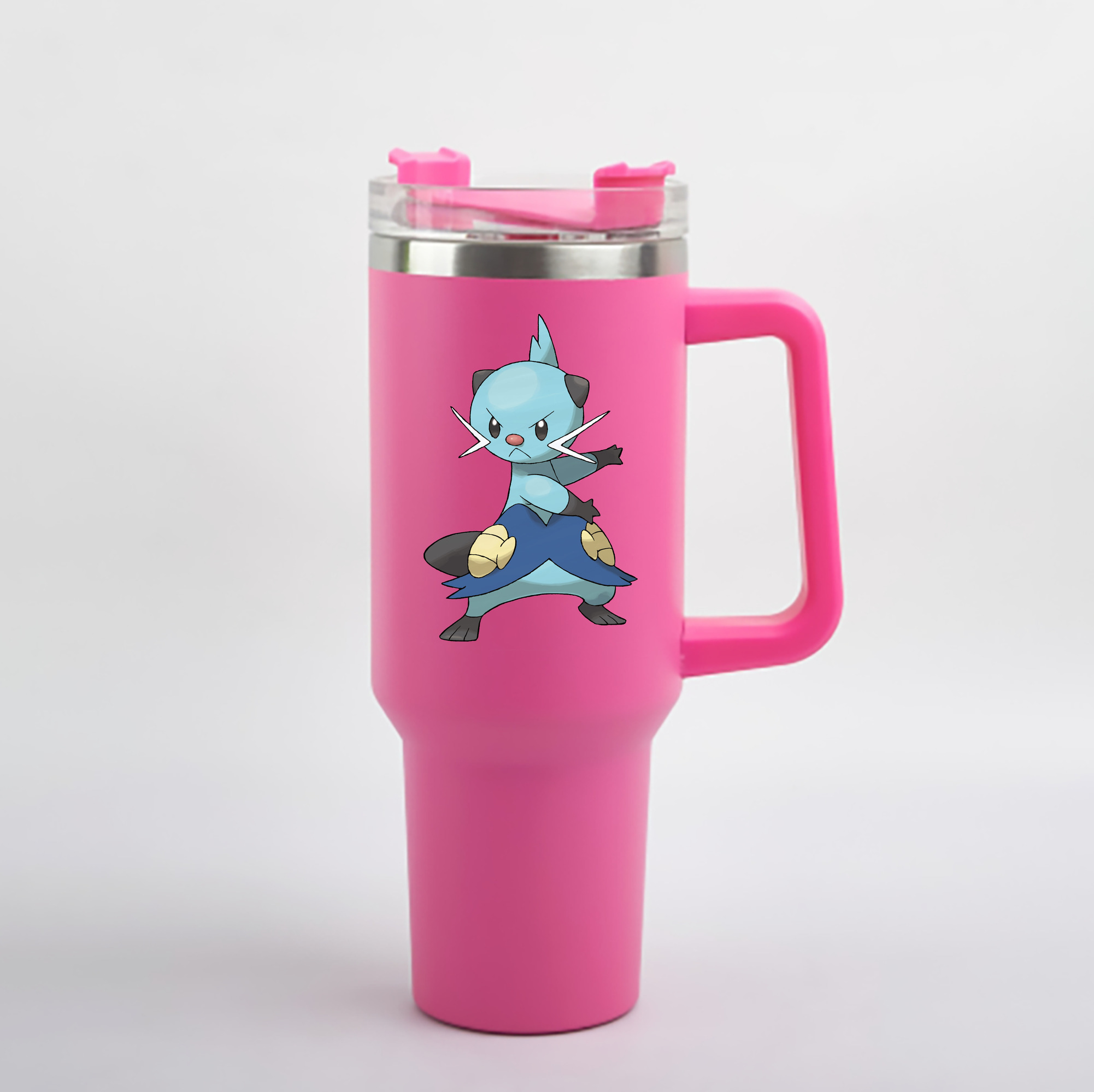 （画像用） ポケットモンスター Pokémon 1200mL車用タンブラー - クリスタルステッカー（プラスチックストロー付き）